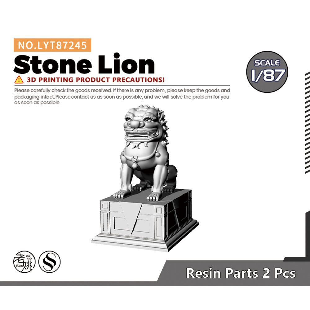 Yao's Studio LYT245 Stone Lion HO/OO/Z/N/TT Railroad Miniature Accessory Display Props