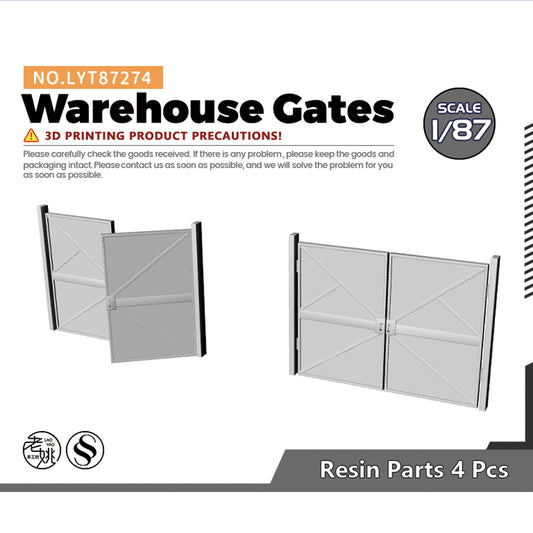 Yao's Studio LYT274 Warehouse Gate HO/OO/Z/N/TT Railroad Miniature Accessory Display Props