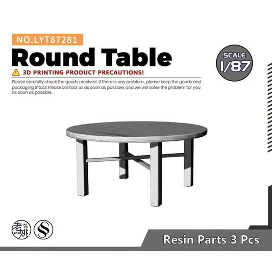 Yao's Studio LYT281 Round Table HO/OO/Z/N/TT Railroad Miniature Accessory Display Props