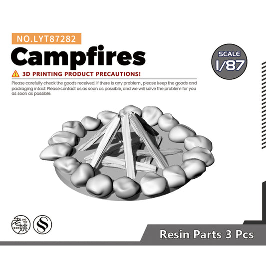 Yao's Studio LYT282 Campfires HO/OO/Z/N/TT Railroad Miniature Accessory Display Props