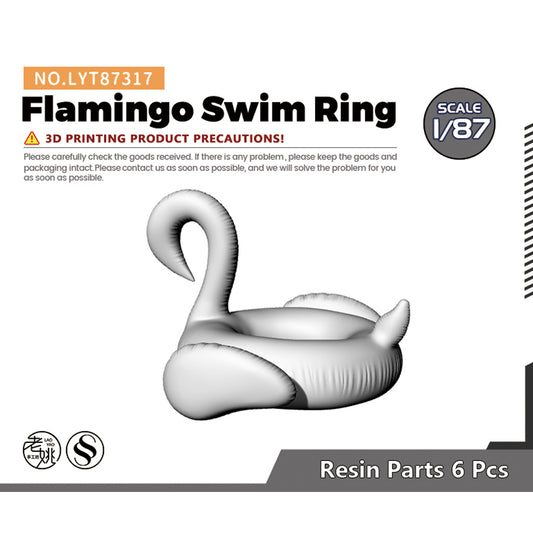 Yao's Studio LYT317 Flamingo Swim Ring HO/OO/Z/N/TT Railroad Miniature Accessory Display Props