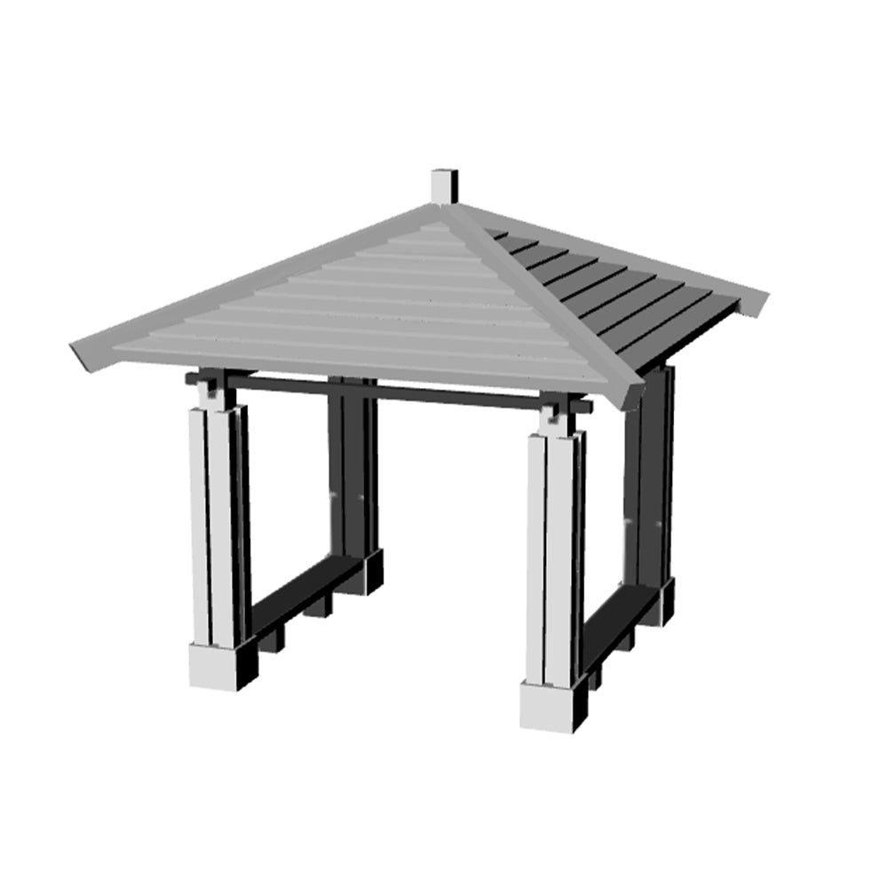 Gazebo Square Pavilion Chinese Style Building MRY-SFW LYT87329