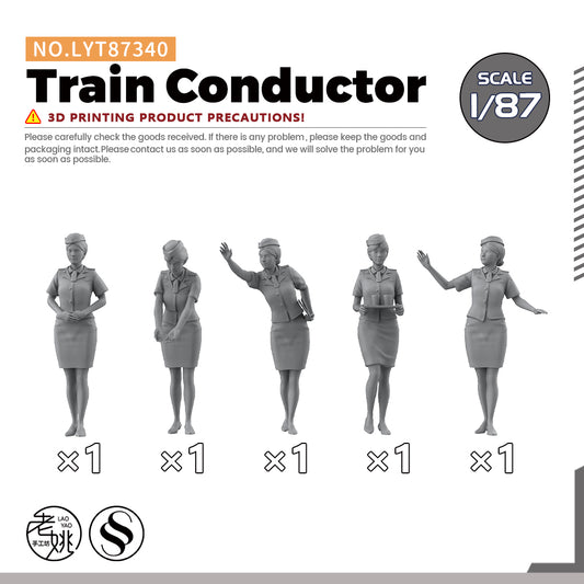 Yao's Studio LYT340 Train Conductor HO/OO/Z/N/TT Railroad Miniature Accessory Display Props