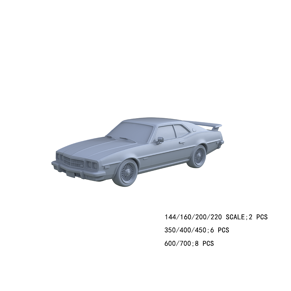 Yao's Studio LYTA005 3D Printed Vintage Muscle Car Model - Multi Scale DIY Paintable Unpainted Kit for Car Collectors