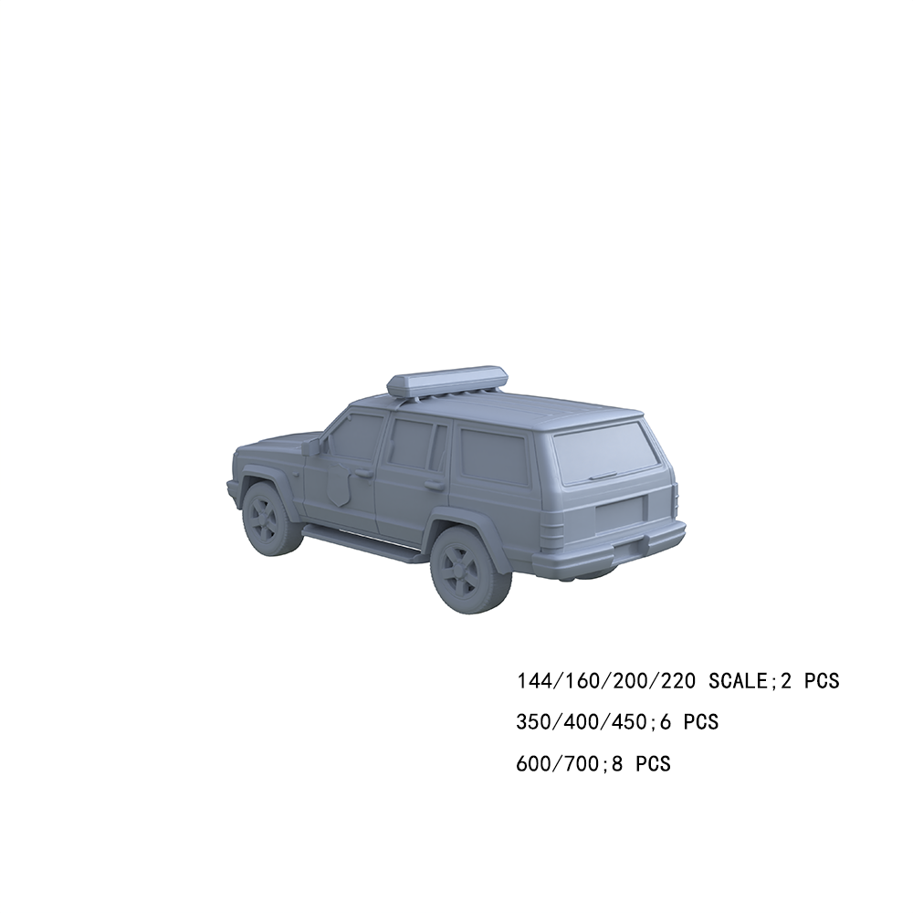 Yao's Studio LYTA009  3D Printed High-Detail Police Off-Road Patrol Car Unpainted Kit - DIY Paintable & Modifiable | Multi Scale for Duty Diorama & Special Vehicle Collectors
