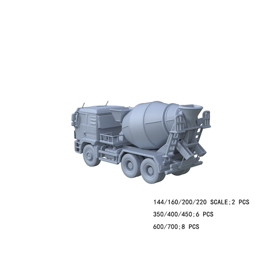 Yao's Studio LYTA017 3D Printed Concrete Mixer Truck Model Kits Construction Diorama Accessories