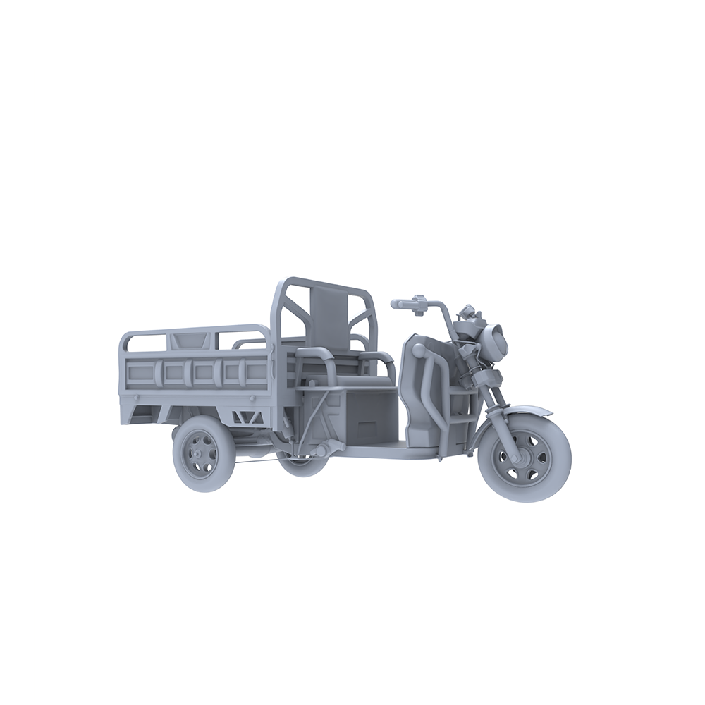 Yao's Studio LYTA038  Unpainted Delivery Tricycle Model - Ideal for Hobbyists (Diorama, Customization, Scale Scenes