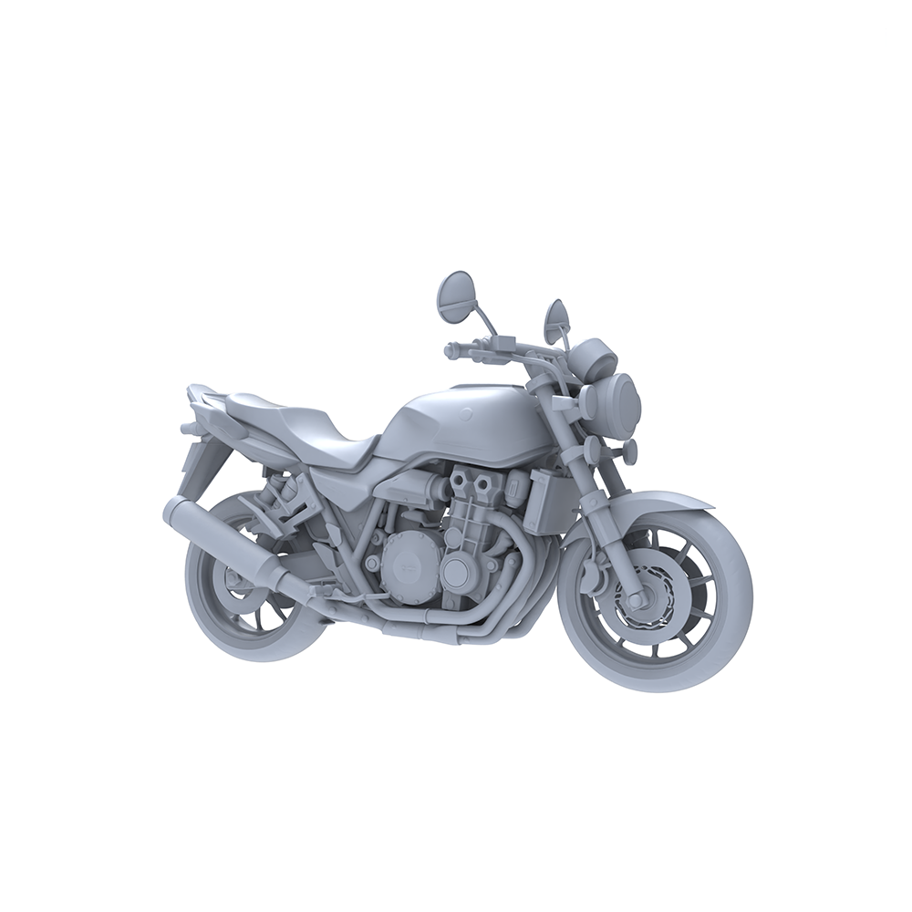 Yao's Studio LYTA039 Classic Streetfighter Motorcycle (Unpainted) - High-Detail for Customization & Scene Building