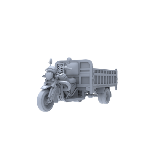 Yao's Studio LYTA050  Utility Cargo Tricycle (Unpainted) - High-Detail for Hobbyists & Urban Delivery Scene Building