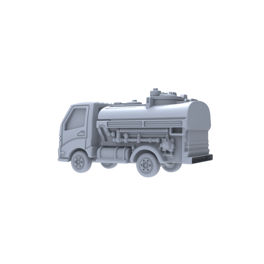 Yao's Studio LYTA063 Mini Tanker Truck Model - Unpainted DIY Figurine for Industrial Diorama/Scene Building & Hobby Painting