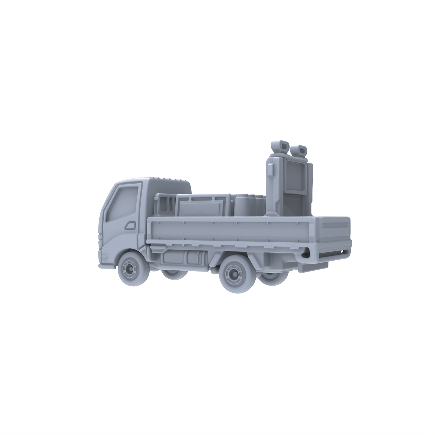 Yao's Studio LYTA070  Mini Construction Tool Truck Model - Unpainted DIY Figurine for Worksite Diorama/Scene Building & Hobby Painting