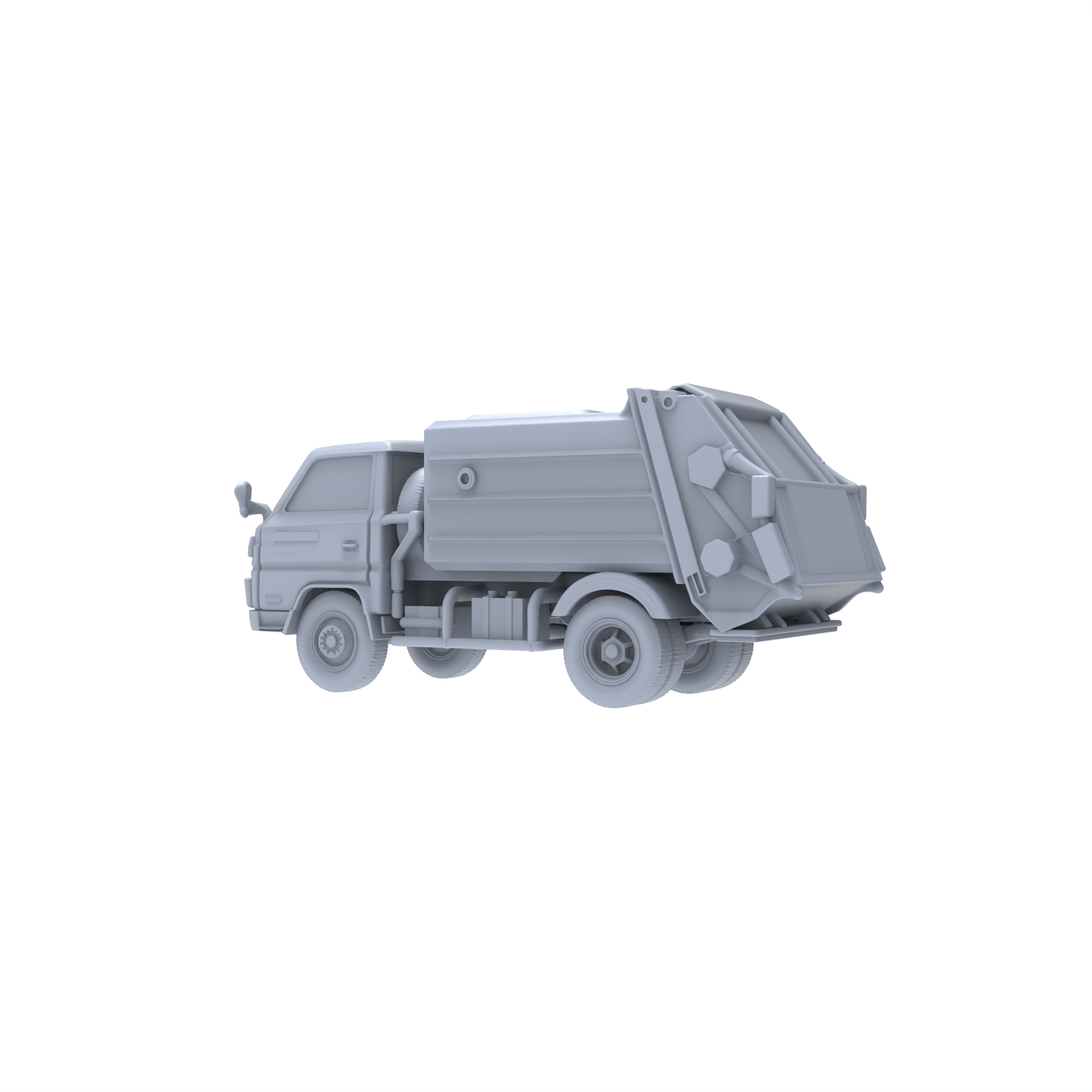 Yao's Studio LYTA074  Mini Garbage Truck Model - Unpainted DIY Figurine for Urban Sanitation Diorama & Hobby Painting