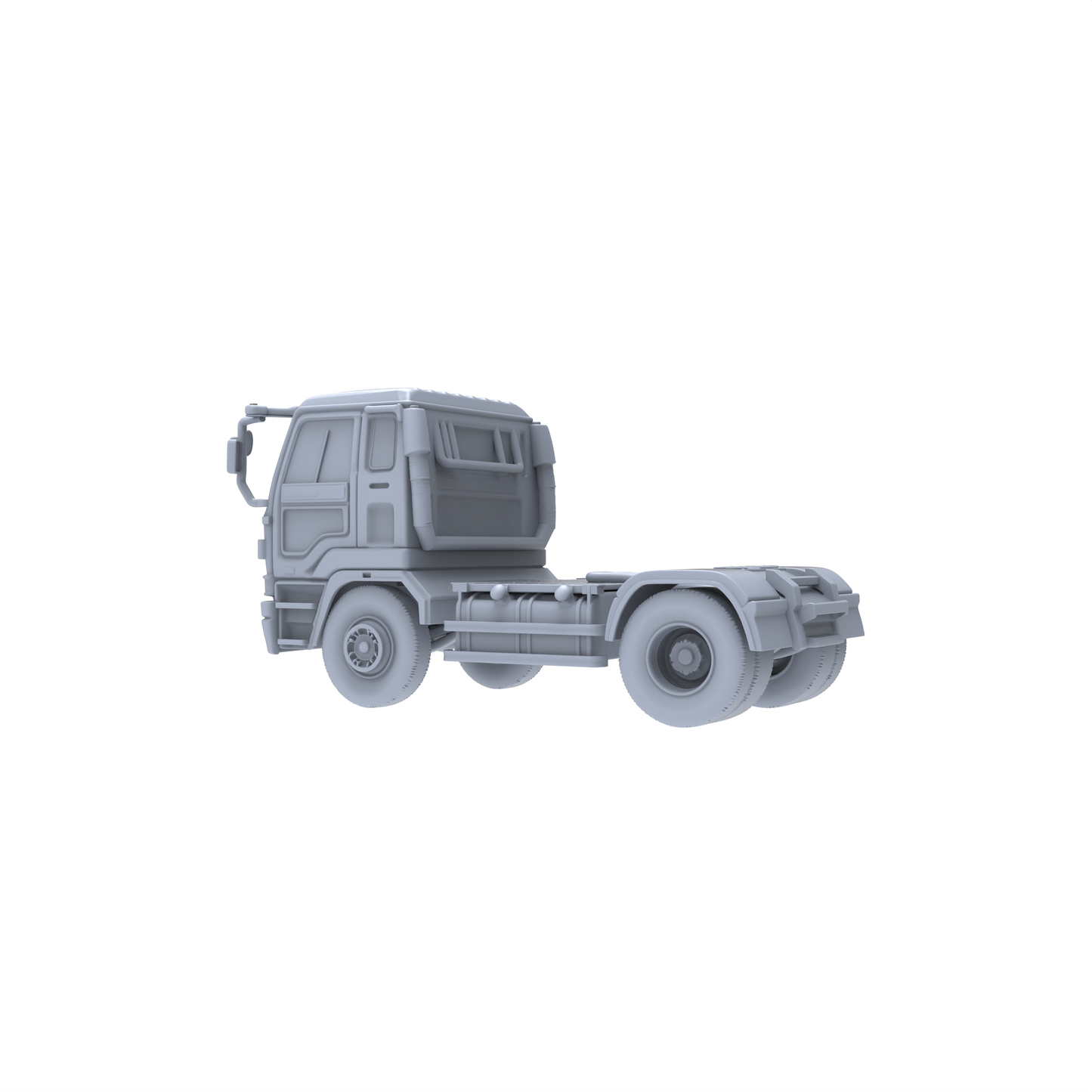 Yao's Studio LYTA075 Heavy-Duty Truck Cab Model - Unpainted DIY Figurine for Logistics Diorama & Hobby Painting