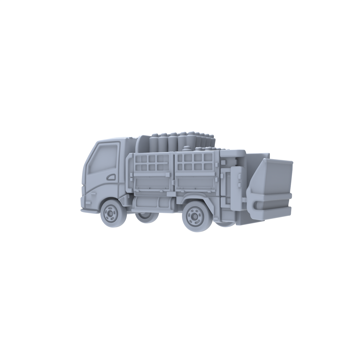 Yao's Studio LYTA076  Mini Gas Cylinder Transport Truck Model - Unpainted DIY Figurine for Industrial Diorama & Hobby Painting