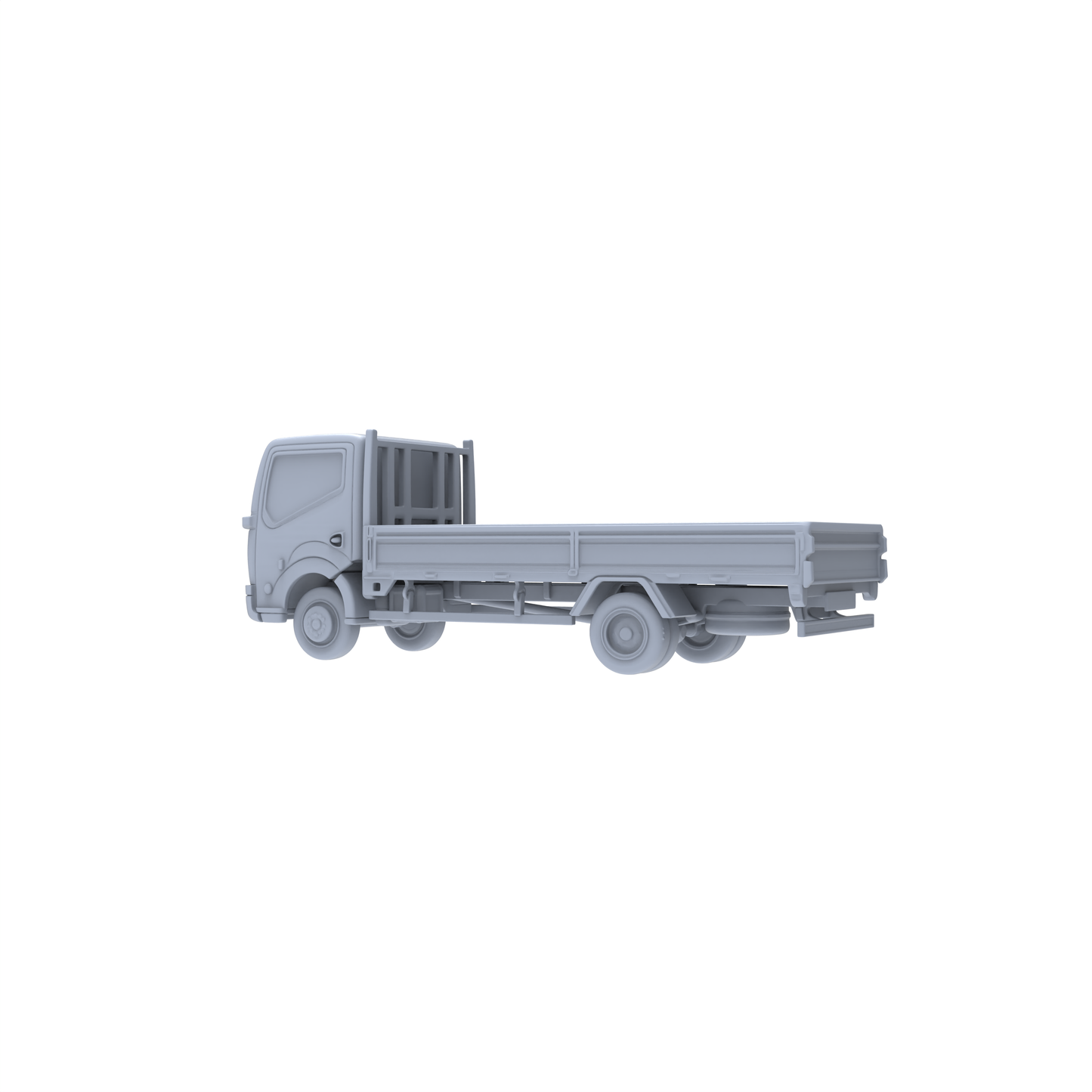 Yao's Studio LYTA077  Mini Flatbed Truck Model - Unpainted DIY Figurine for Logistics Diorama & Hobby Painting