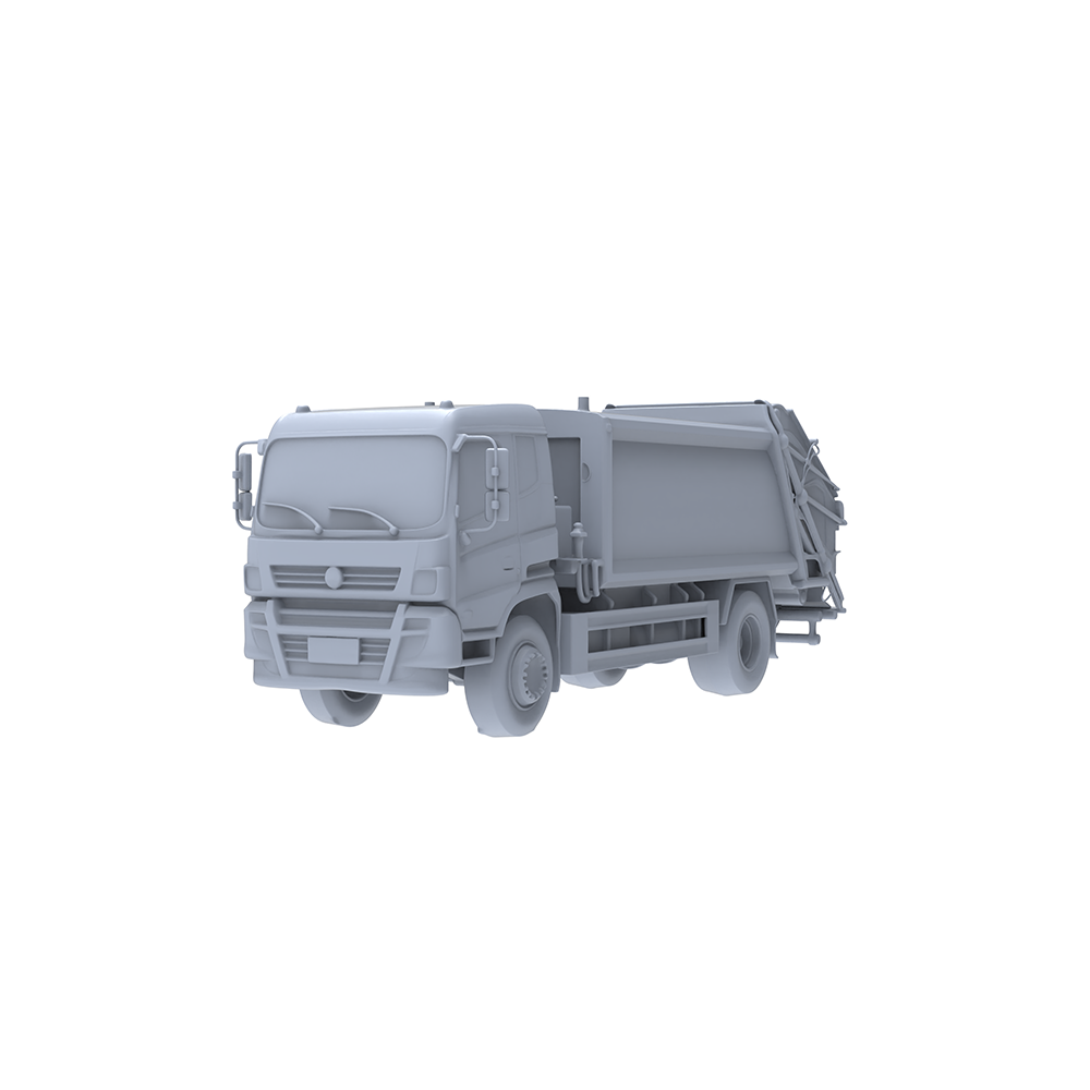 Yao's Studio LYTA081  Unpainted Sanitation Garbage Truck Model - Perfect for Hobbyists' Customization | Build Your Exclusive City Cleaning Scene