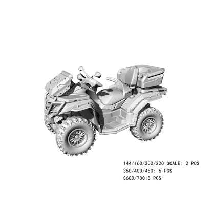 Yao's Studio LYTA102 3D Printed ATV Quad Bike Model - Unpainted Resin Kit for Diorama & Tabletop