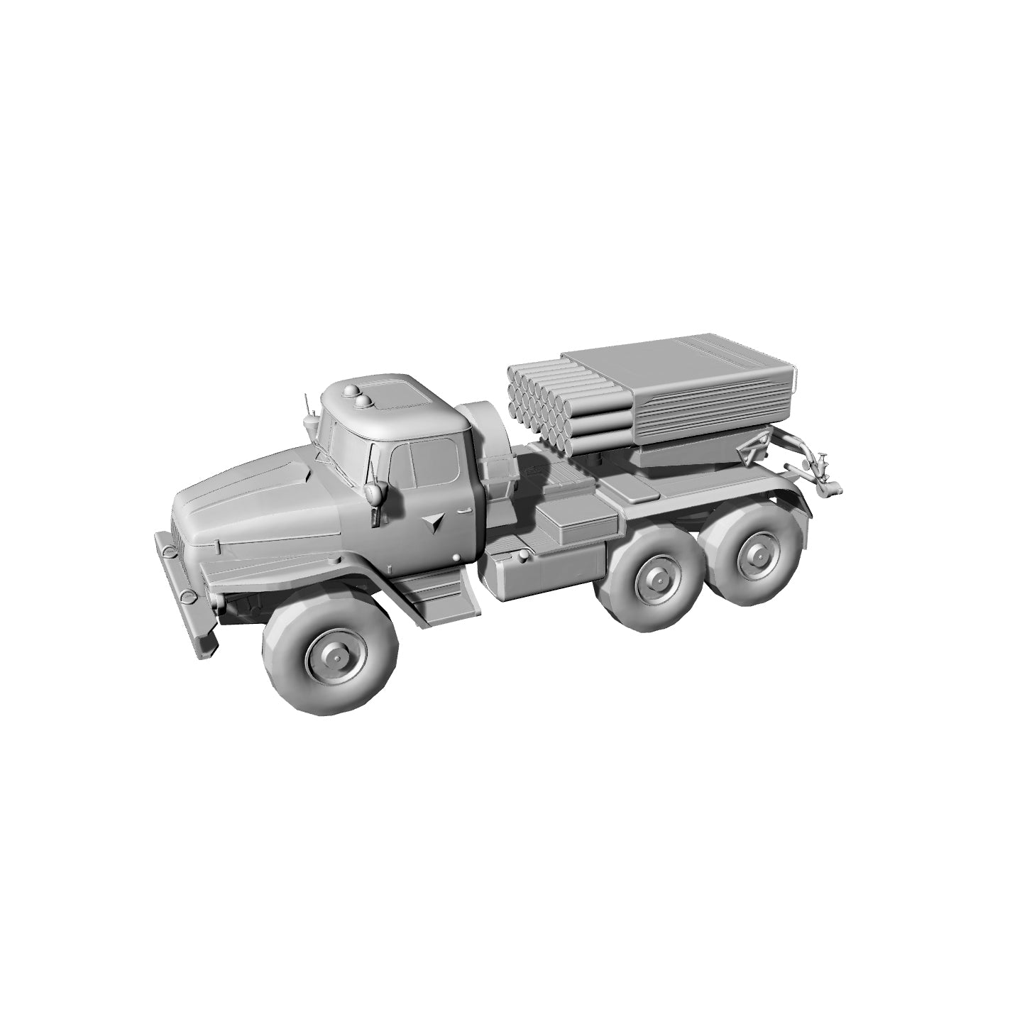Yao's Studio LYTA105 3D Printed Multiple Rocket Launcher Truck Model - Unpainted Resin Kit for Diorama