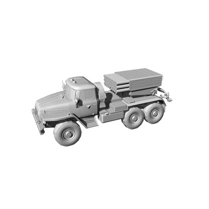 Yao's Studio LYTA105 3D Printed Multiple Rocket Launcher Truck Model - Unpainted Resin Kit for Diorama