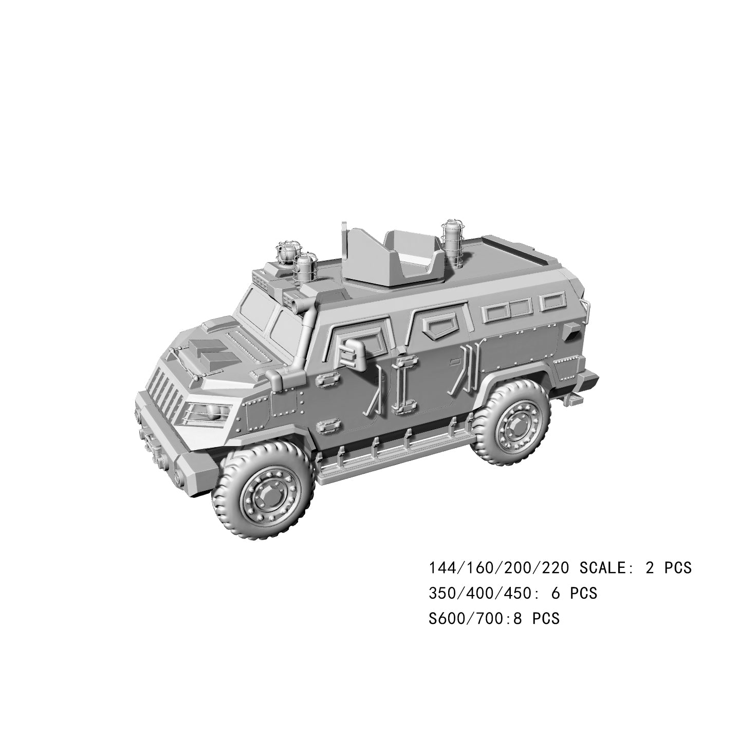 Yao's Studio LYTA106  3D Printed Armored Assault Vehicle Model - Unpainted Resin Kit for Diorama