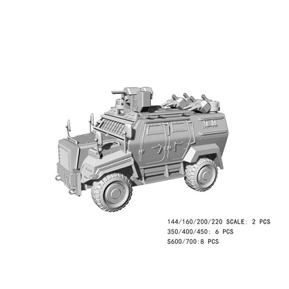 Yao's Studio LYTA108 3D Printed Armored Combat Vehicle Model - Unpainted Resin Kit for Diorama
