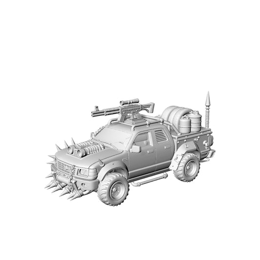 MRY-SFW LYTA166 3D Printed Post-Apocalyptic Wasteland Modified Pickup Truck with Spikes  Weapons Wargame Vehicle