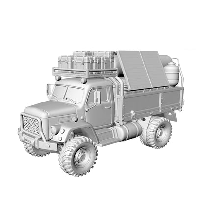 Yao's Studio LYTA168  Wasteland Modified Utility Truck - Post-Apoc Supply Transport  3D Print N Scale Wargaming