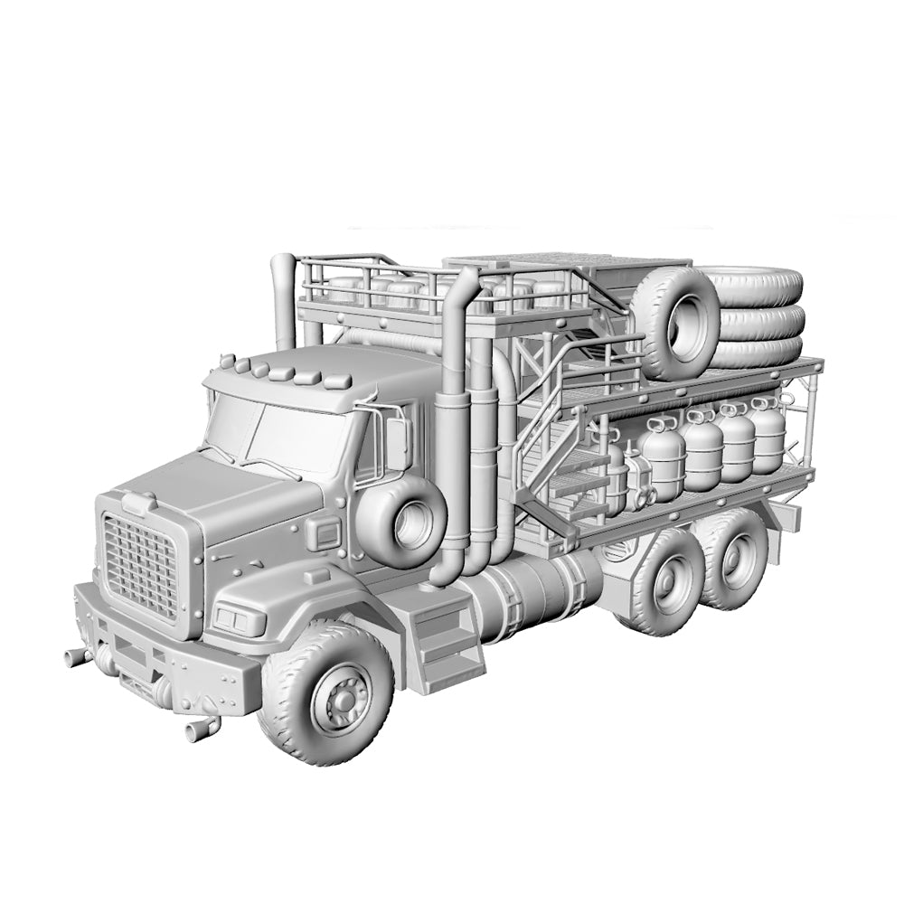 Yao's Studio LYT169 Mad Max Style Multi-Level Supply Truck   3D Print N Scale Wargaming Scenery
