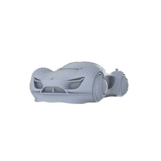 Yao's Studio LYT236 Unpainted Cartoon Lychee Car, White Model Kit for Diorama & Painting, Scene Decoration, Collectible Figurine