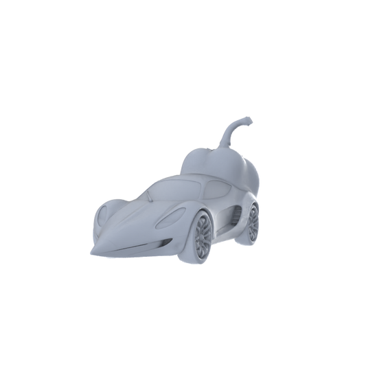 Yao's Studio LYTA238  Unpainted Creative Cherry Supercar Model, Cartoon Fruit Sports Car, Diorama Scene Prop, Miniature White Blank Kit for Painting
