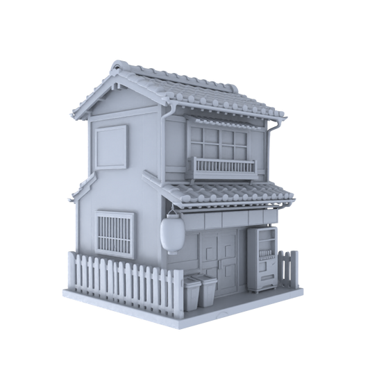 MRY-SFW LYTB021  Miniature Scene Model Japanese Style Machiya Detached Two Story Convenience Store