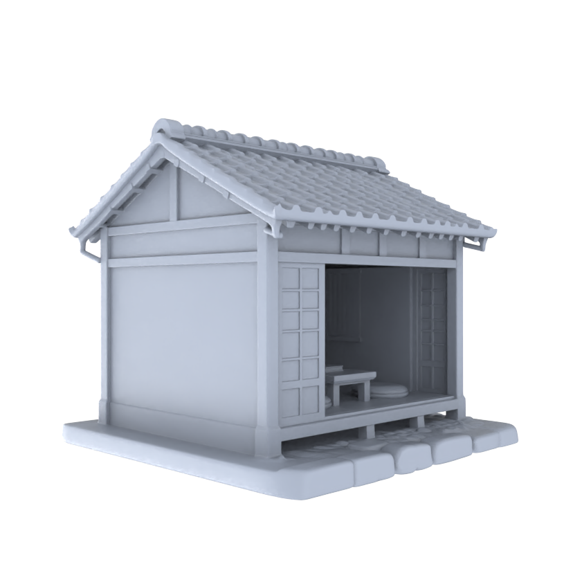 MRY-SFW LYTB022  Miniature Scene Model Japanese Style Machiya Detached Single Story Bookstore
