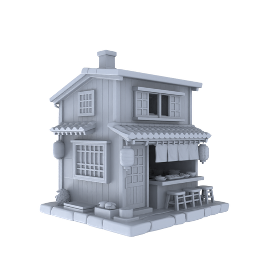 MRY-SFW LYTB023  Miniature Scene Model Japanese Style Machiya Detached Two Story Noodle House Japanese Restaurant