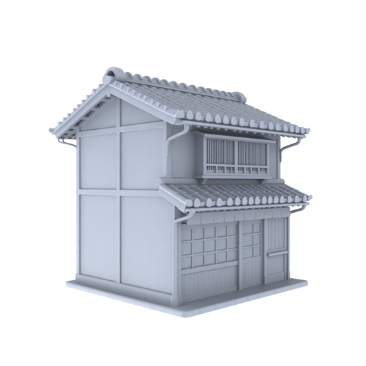 MRY-SFW LYTB027  Miniature Scene Model Japanese Style Machiya Single Family Double Layer Wooden Shop Market Shop