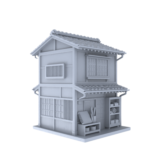 MRY-SFW LYTB030  Miniature Scene Model Japanese Style Machiya Market Shop Double Layer Grocery Shop Notebook Shop