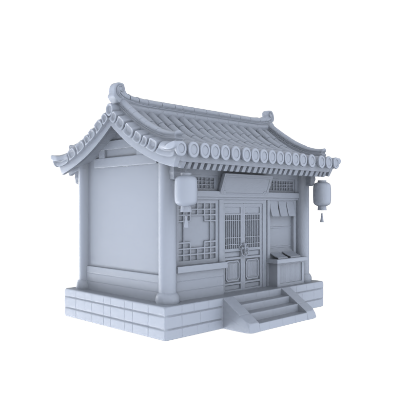MRY-SFW LYTB032  Miniature Scene Model Chinese Tang Dynasty Architecture Model Single Layer Shop
