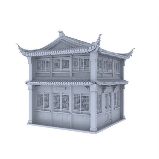 MRY-SFW LYTB039  Miniature Scene Model Chinese Traditional Style Double Story Street Facing Shop