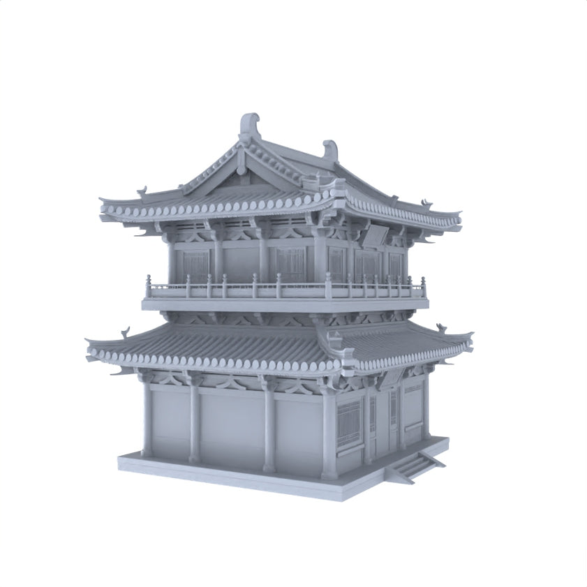 MRY-SFW LYTB041  Miniature Scene Model Chinese Double Story Modern Open Plan Shop