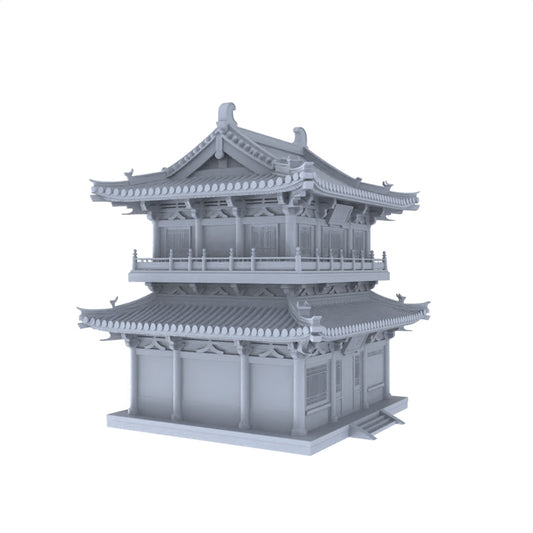 MRY-SFW LYTB041  Miniature Scene Model Chinese Double Story Modern Open Plan Shop