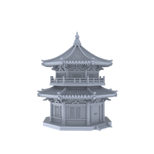 MRY-SFW LYTB044  Miniature Scene Model Chinese Octagonal Spire Treasure Pavilion