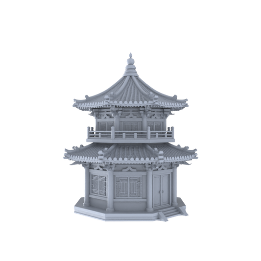 MRY-SFW LYTB045  Miniature Scene Model Chinese Octagonal Spire Tang Inspired Building