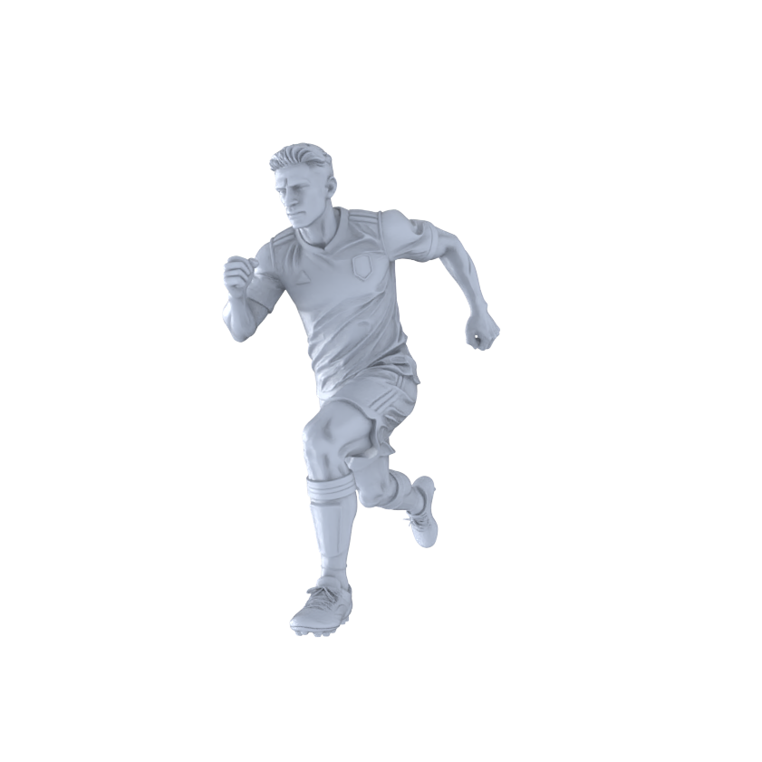 Yao's Studio LYTR267  Unpainted Miniature Soccer Players 6-Pack for Diorama & Hobby Painting Miniatures Diorama Resin Figures
