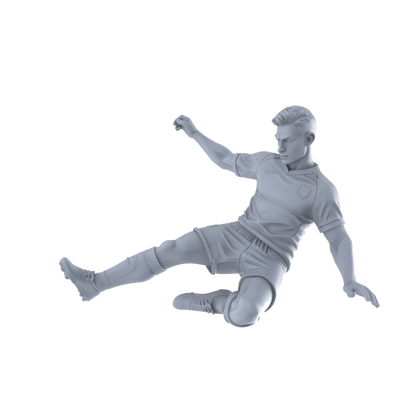 Yao's Studio LYTR267  Unpainted Miniature Soccer Players 6-Pack for Diorama & Hobby Painting Miniatures Diorama Resin Figures
