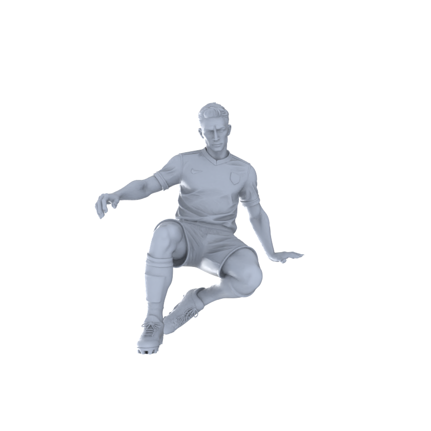 Yao's Studio LYTR267  Unpainted Miniature Soccer Players 6-Pack for Diorama & Hobby Painting Miniatures Diorama Resin Figures