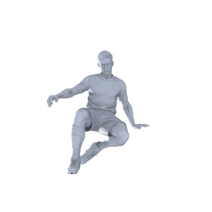 Yao's Studio LYTR267  Unpainted Miniature Soccer Players 6-Pack for Diorama & Hobby Painting Miniatures Diorama Resin Figures