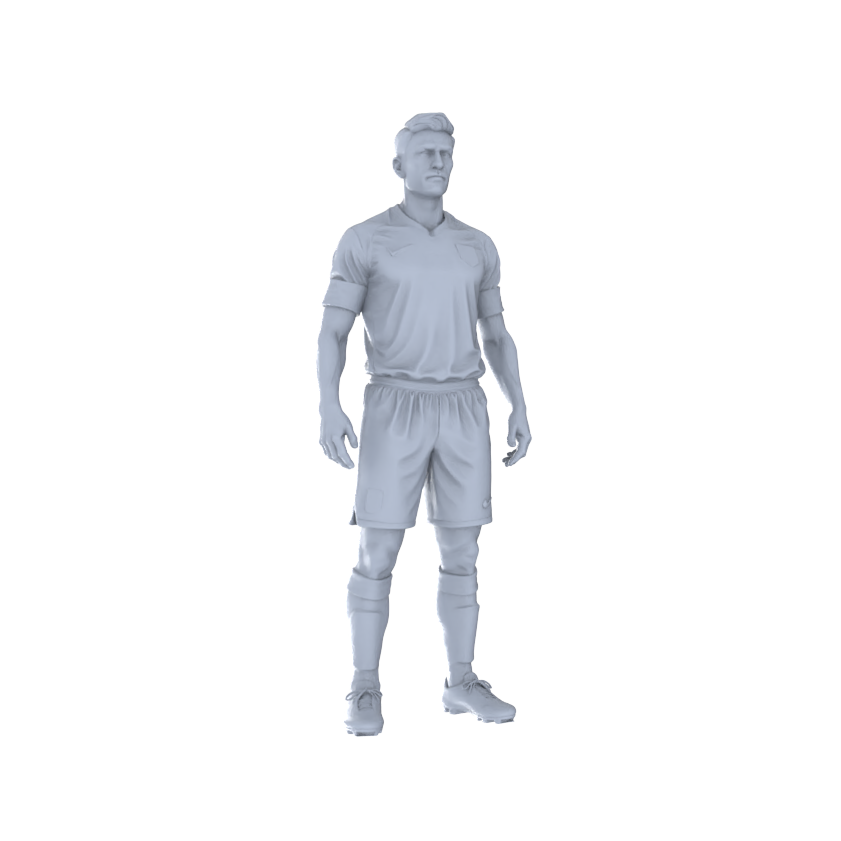 Yao's Studio LYTR267  Unpainted Miniature Soccer Players 6-Pack for Diorama & Hobby Painting Miniatures Diorama Resin Figures