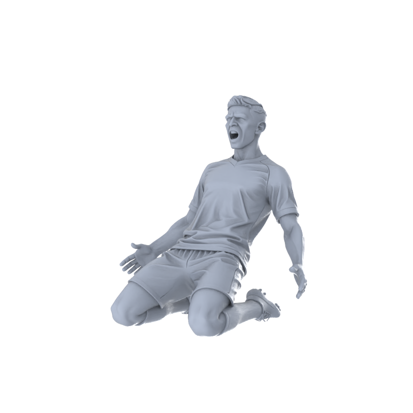 Yao's Studio LYTR268 Unpainted Miniature Football Celebration 6-Pack for Diorama & Painting Miniatures Diorama Resin Figures