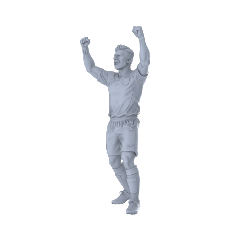 Yao's Studio LYTR268 Unpainted Miniature Football Celebration 6-Pack for Diorama & Painting Miniatures Diorama Resin Figures