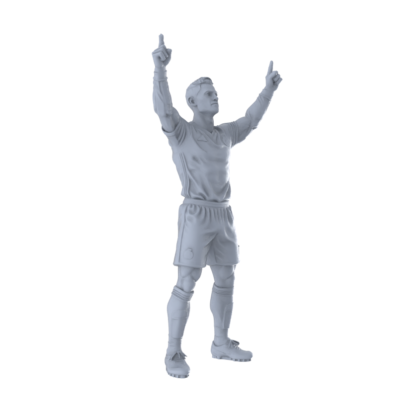 Yao's Studio LYTR268 Unpainted Miniature Football Celebration 6-Pack for Diorama & Painting Miniatures Diorama Resin Figures