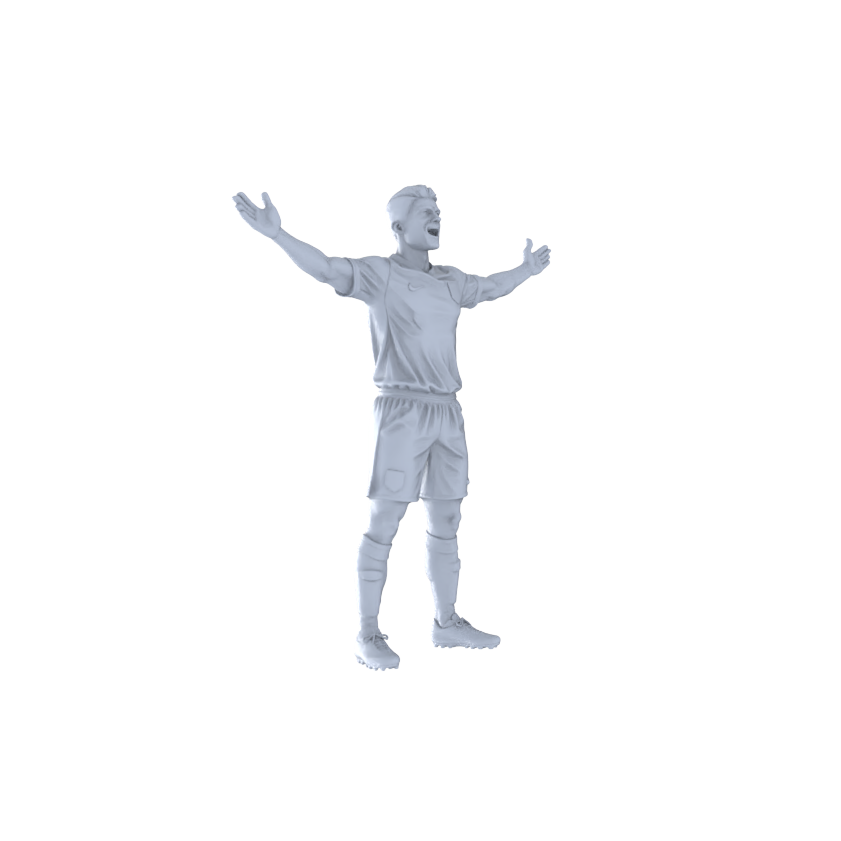 Yao's Studio LYTR268 Unpainted Miniature Football Celebration 6-Pack for Diorama & Painting Miniatures Diorama Resin Figures